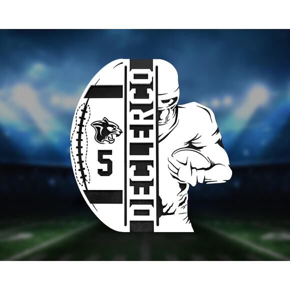 Football Stadium Series Personalized FOOTBALL Sign Customized Plaque 3 Designs - Picture 3 of 4